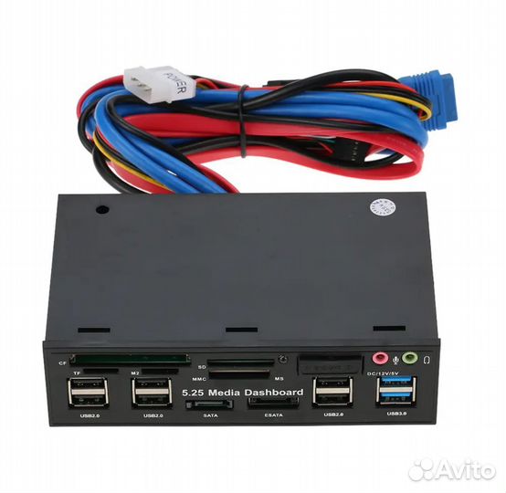 Картридер-usb hub внутренний в отсек 5,25