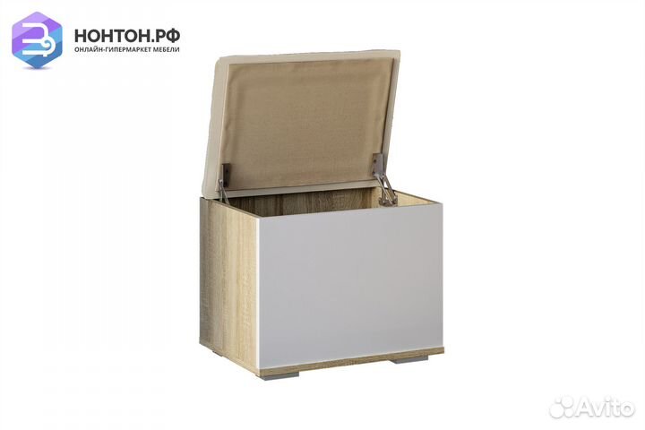 Тумба-пуф Белладжио дуб сонома / белый