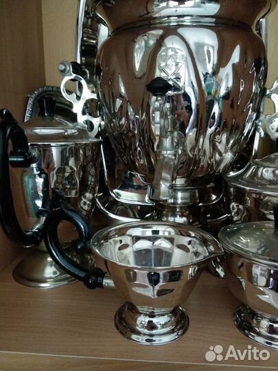Чайно-кофейный сервиз с самоваром
