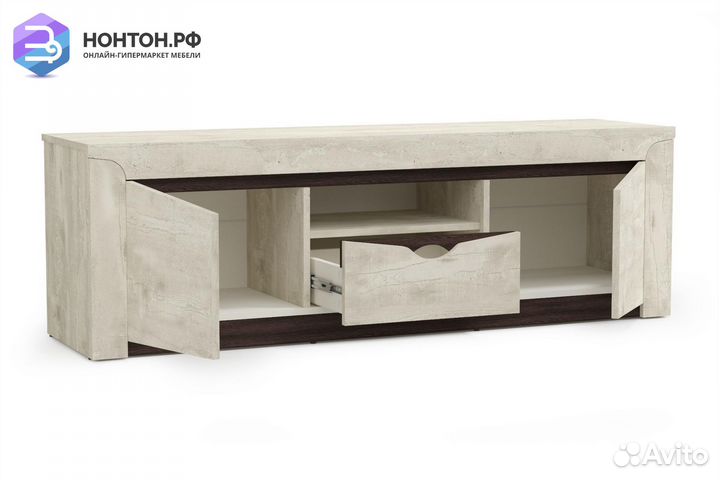 Тв-тумба Лючия 33.17 бетон пайн белый / венге / бе