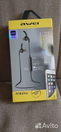 Вакуумные наушники bluetooth awei беспроводные