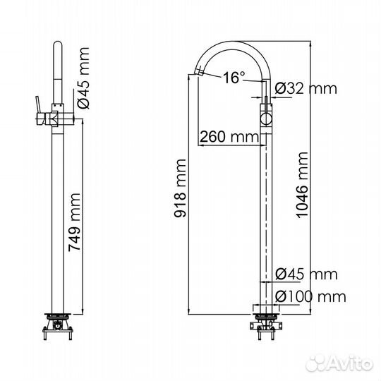 Смеситель для раковины wasserkraft Main 4153 хром