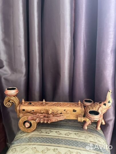 Деревянная подставка под благовония и свечи