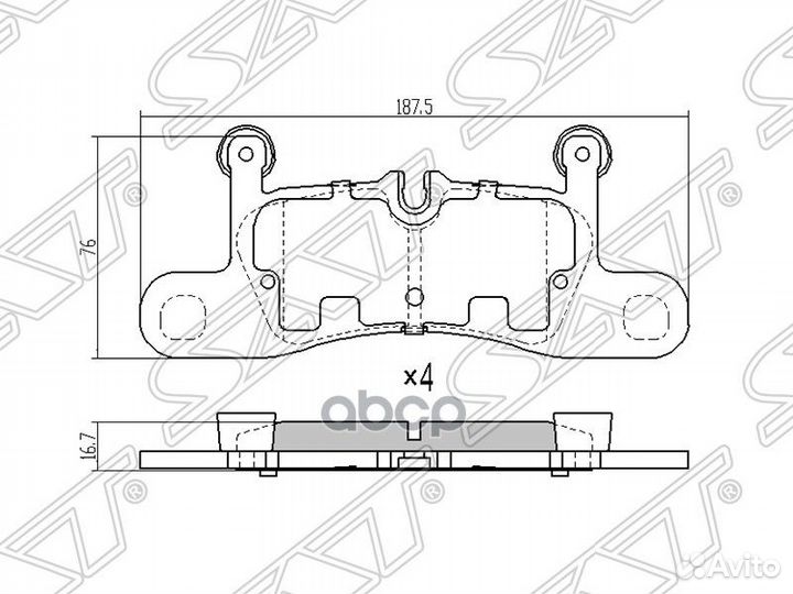 Колодки тормозные зад VW touareg 3/6TDI ST-7P66