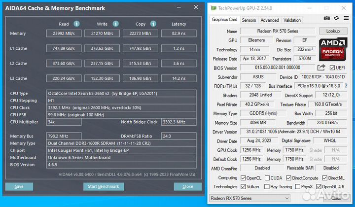 Игровой Xeon E5-2650 V2 / 32gb / SSD+HDD / RX 574