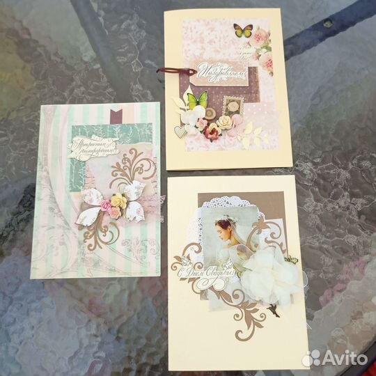 Свадебные открытки ручной работы