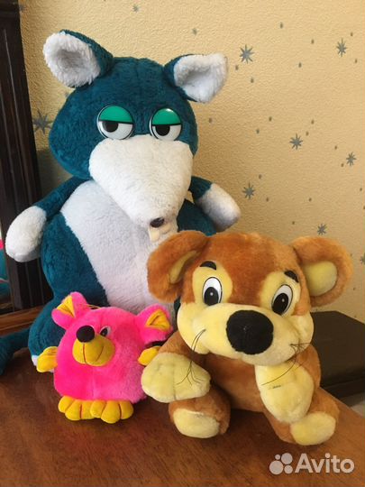 Мягкие игрушки мишки, мыши, еноты, тигры, бычок