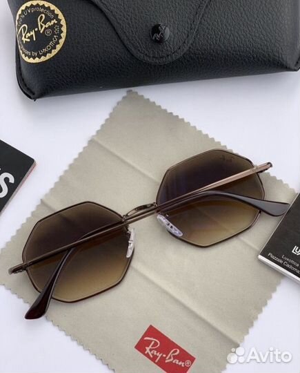 Очки ray ban octagon коричневые