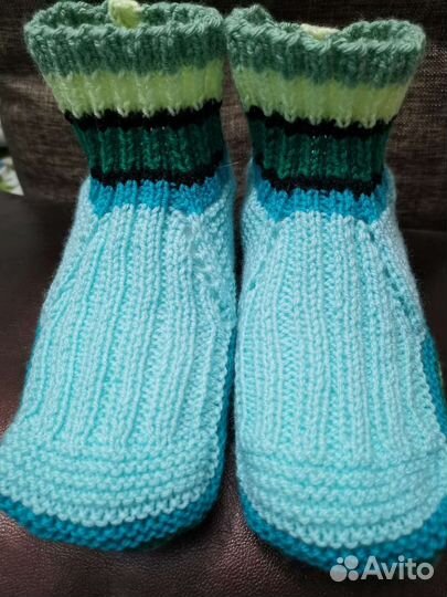 Вязаные носки ручной работы
