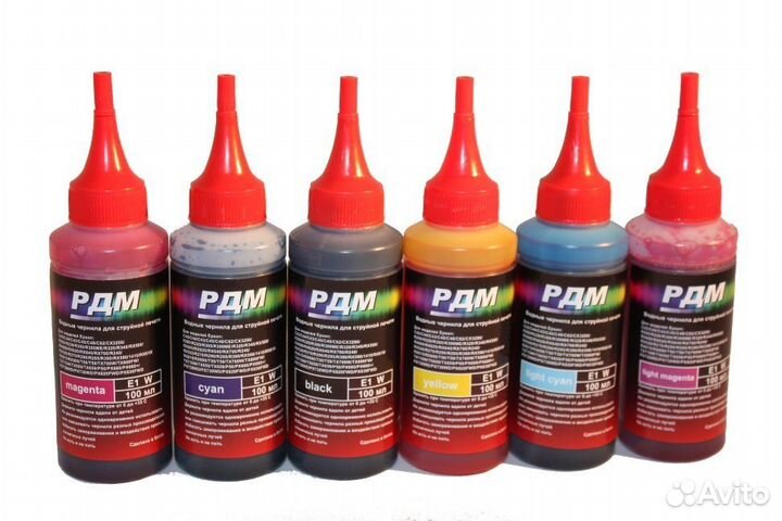 Чернила рдм для Epson E1W комплект 6 цветов