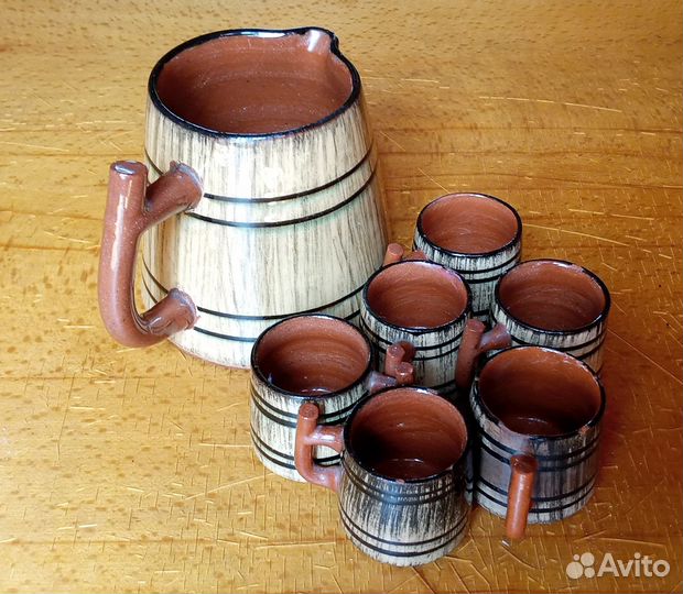 Кружка пивная керамическая в наборе