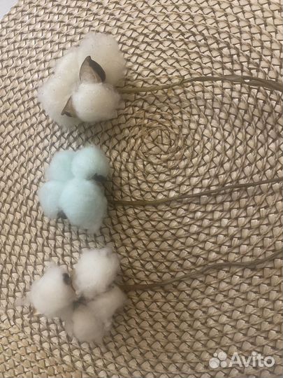 Хлопковые цветы 3 штуки