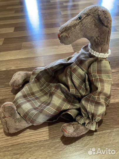 Плюшевый медведь беременный в платье 42см