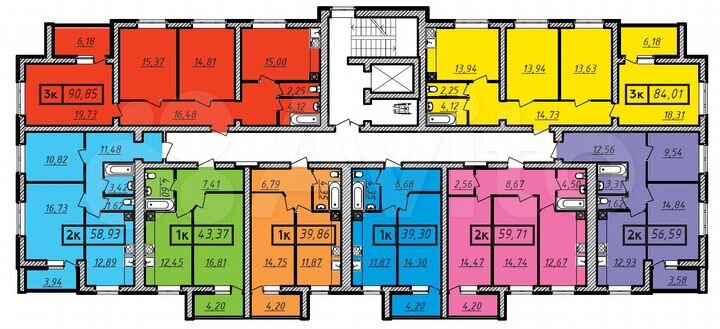 1-к. квартира, 39,3 м², 9/10 эт.