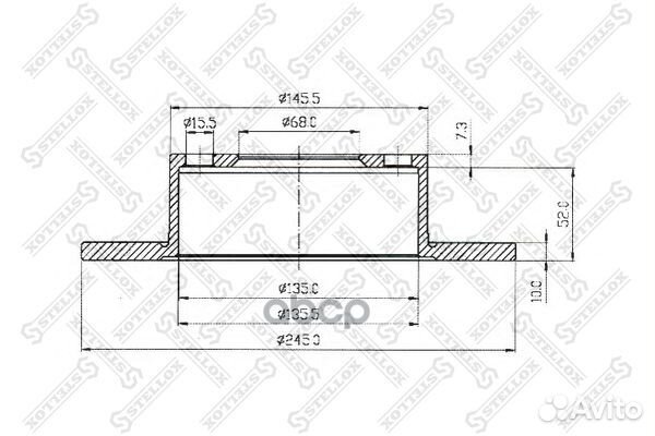 6020-4749-SX диск тормозной задний Audi 100/20
