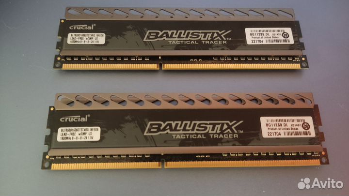 Озу Crucial Ballistix DDR3 1600MHz 2x8GB (16Gb kit