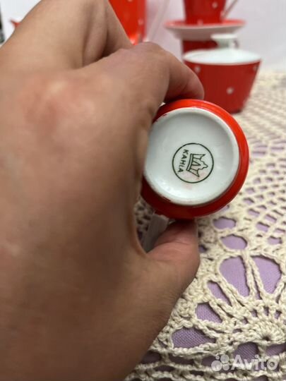 Сервиз кофейный Kahla на 5 персон В горошек