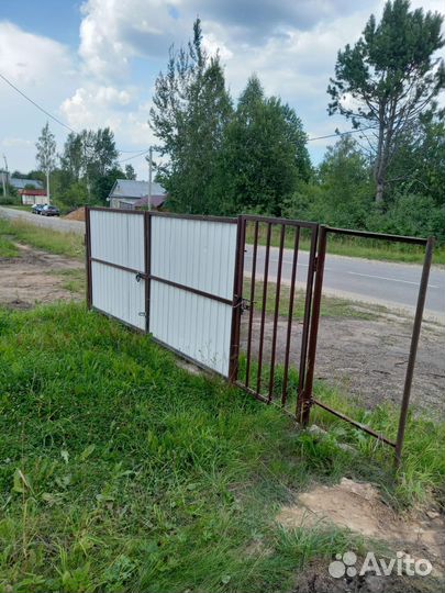 Ворота с калиткой распашные бу