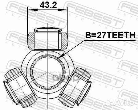 Трипоид 27x43.2 febest 0116-MCV30 0116-MCV30