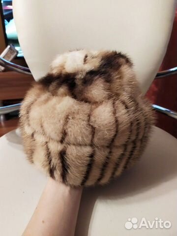 Шапка норковая красивой расцветки