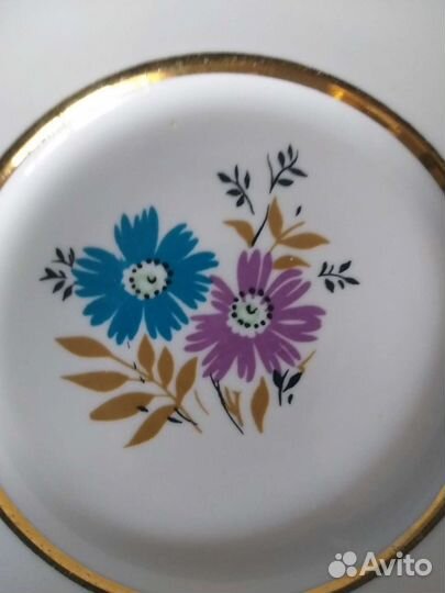 Тарелки новые с историей, фарфор,Бронница,ссср