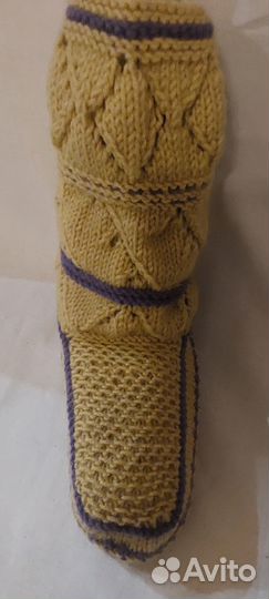Сапожки вязанные на спицах