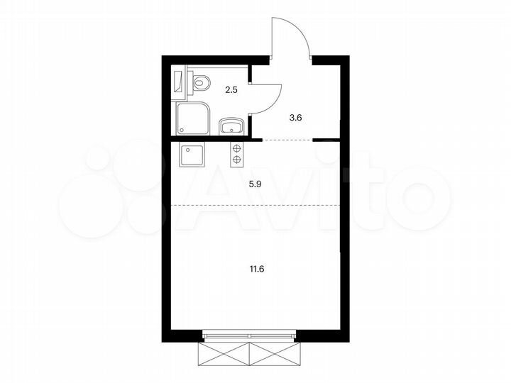 Квартира-студия, 23,6 м², 14/33 эт.