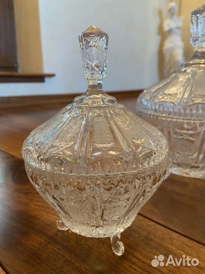 Шкатулка, конфетница хрусталь Югославия