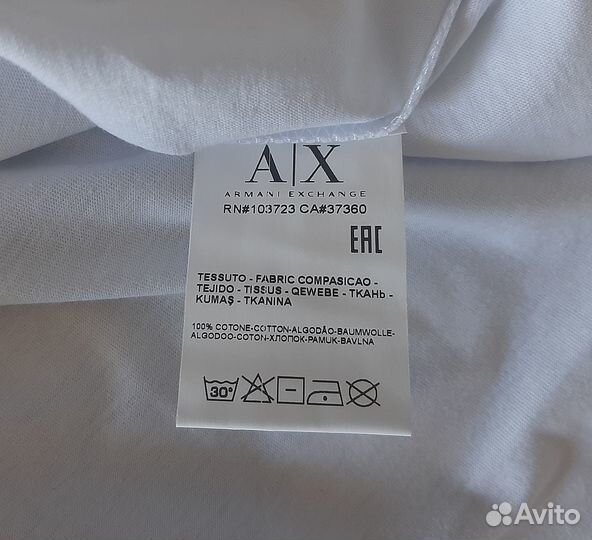 Armani Exchange футболка белая