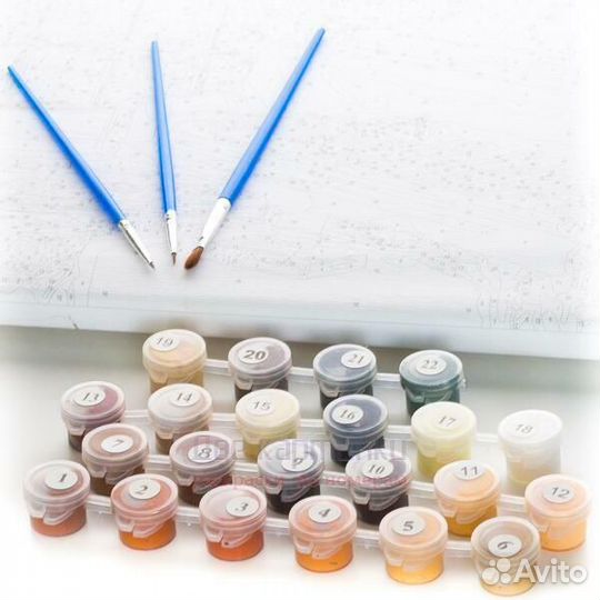 Картина по номерам 40x50 Корзинка нежных тюльпанов