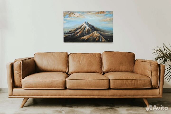 Интерьерная картина Горы 50х80 масло холст