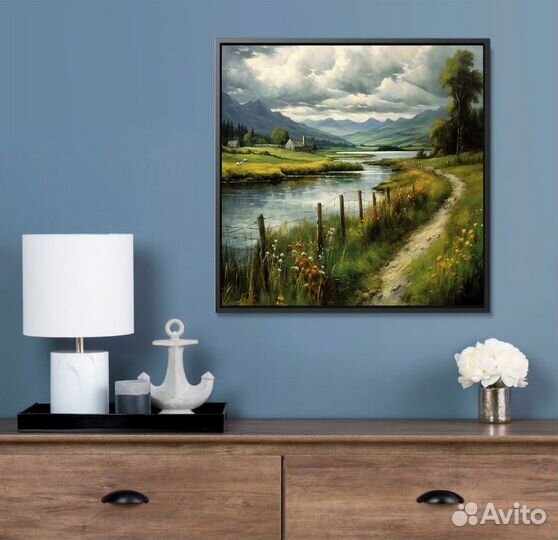 Большая картина маслом на холсте музейное качество