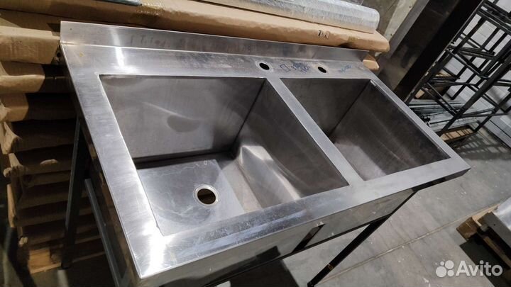 Ванна моечная двухсекционная 1010/530