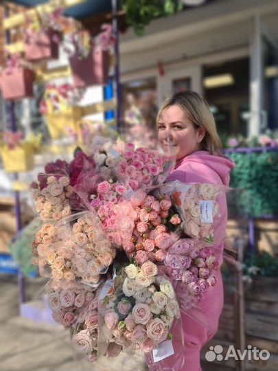 Роза кустовая букет роз