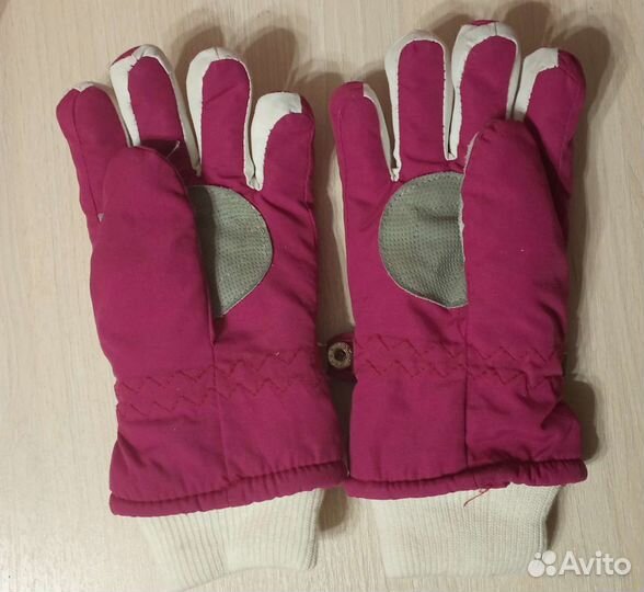 Перчатки зимние непромокаемые на 4-5 лет