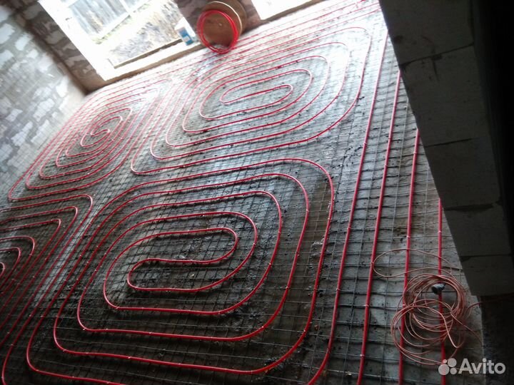 Монтаж водяного теплого пола и систем отопления