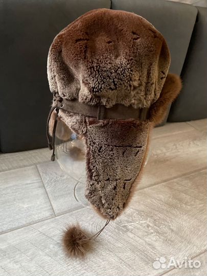 Шапка ушанка норковая