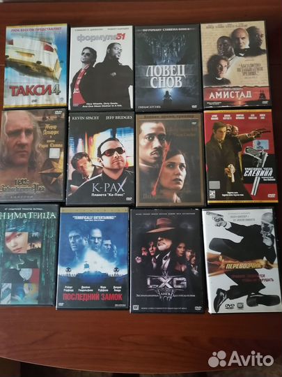100 шт DVD дисков фильмы отличное состояние