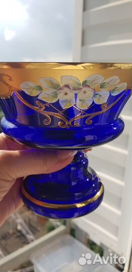 Две небольшие вазочки Богемия, оригинал 14/16, по