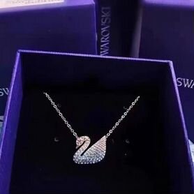 Swarovski колье лебедь оригинал голубой