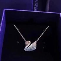 Swarovski колье лебедь оригинал голубой