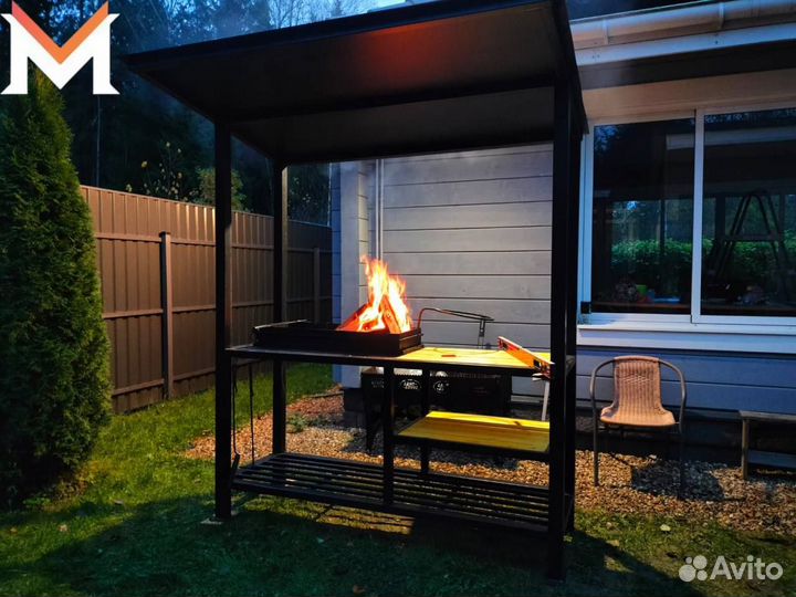 Мангал с крышей