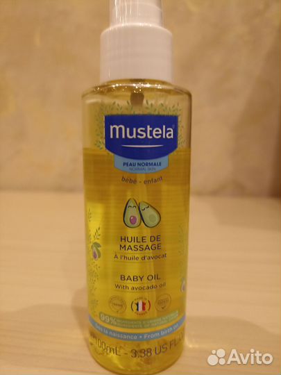 Mustela массажное масло авокадо
