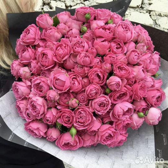 Розы Букет 25 51 101 Пионовидные розы