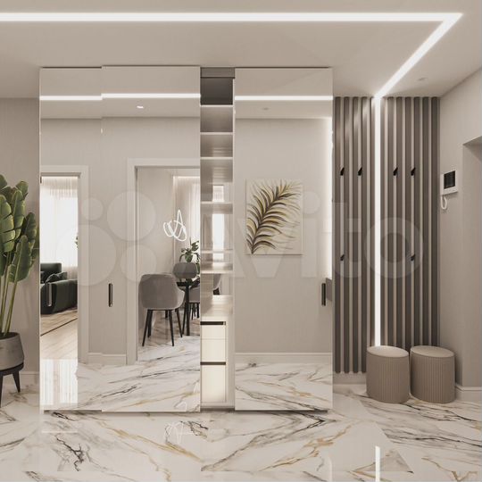 2-к. квартира, 64 м², 1/8 эт.