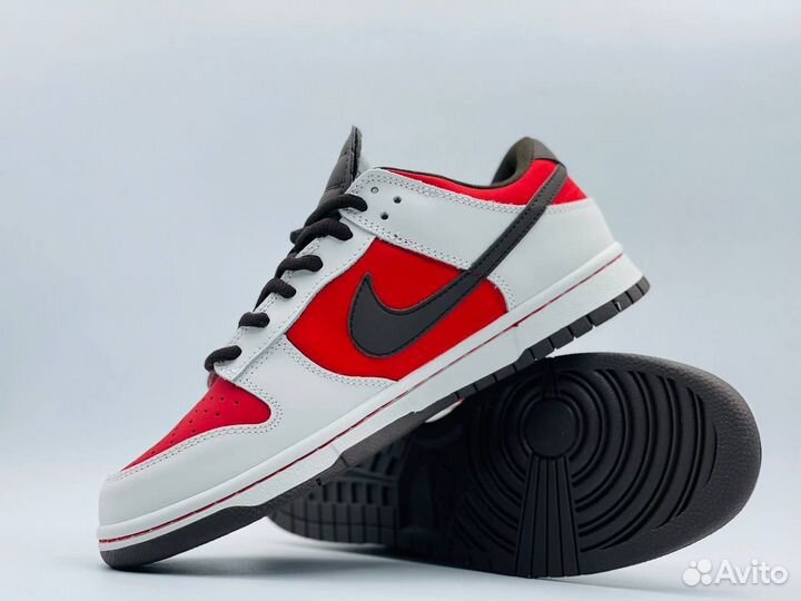 Nike SB Dunk air low 1 красно-белые разм. 39