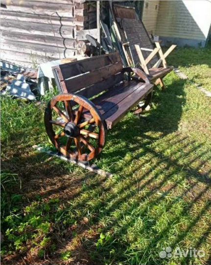 Скамейка садовая деревянная