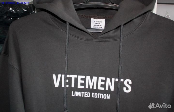 Худи vetements серое vhq (Арт.66539)