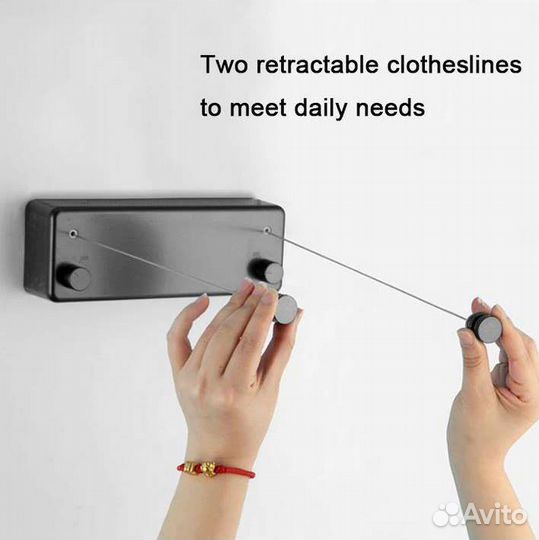 Выдвижная бельевая веревка dookole 4 метра