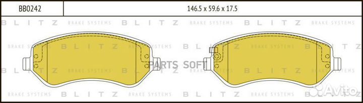Blitz BB0242 Колодки тормозные дисковые передние
